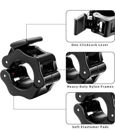 Varhhuxha Dumbbell Closure & Barbell Clamps - Quick Lock Collar Clips for Weightlifting & Fitness - 4 Pack - Buy Online on GoSupps.com