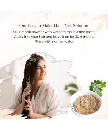 Mirintz 100% Natural Brahmi Powder | (100 gms) Pure Bacopa Monnieri Powder Herbal Supplement | Brahmi Powder for Hair Growth | Bacopa Powder Ayurvedic Support for Healthy Hair | Herbal Hair Mix - Buy Online on GoSupps.com