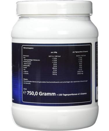 Arginine + Citrulline Powder 750g High-Quality Amino Acids Supplement for Improved Performance | Equivalent to 1500 Capsules | International Shipping Available - Buy Online on GoSupps.com