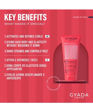 GYADA Curl Defining Cream - Vegan Leave-In Styling Cream for Curly & Wavy Hair - Frizz Control & Argan Oil - 6.76 fl oz - Cruelty-Free International Shipping - Buy Online on GoSupps.com