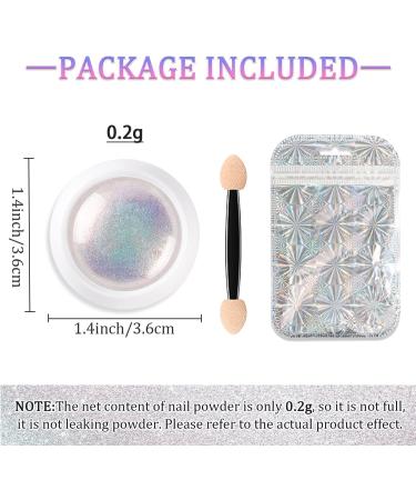 Neon Pearl Chrome Nail Powder | Mermaid Aurora Iridescent Fairy Glitter | Chameleon Manicure Pigment 0.2g - Buy Online on GoSupps.com