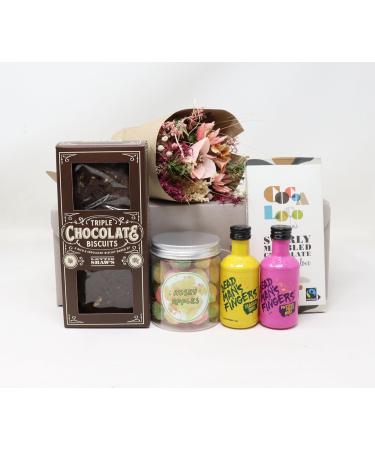 Alcohol Flowers & Treats In Hamper Gift Box (DMF Rum) - Buy Online on GoSupps.com