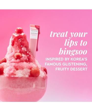 Glow Recipe Glass Balm Lip Treatment - 12Hr Hydrating Lip Balm & Moisturizer with Hyaluronic Acid to Smooth Plump & Protect from Dryness - Sheer Soft Pink Tint Watermelon Bingsoo (15 ml) - Buy Online on GoSupps.com