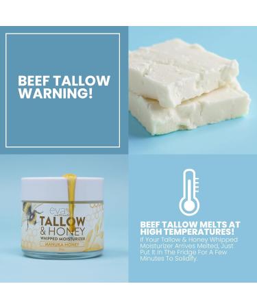 Eva Naturals Whipped Beef Tallow for Skin with Manuka Honey Moisturizer Balm for Face Moisturizing Cream for Soft Smooth Skin - 2oz 2 Ounce (Pack of 1) - Buy Online on GoSupps.com