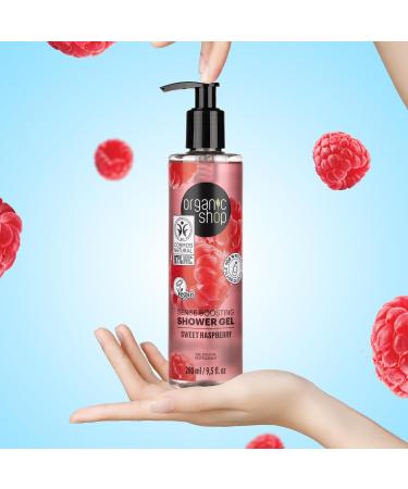 Organic Shop Sense Boosting Shower Gel Sweet Raspberry 280 ml - Buy Online on GoSupps.com