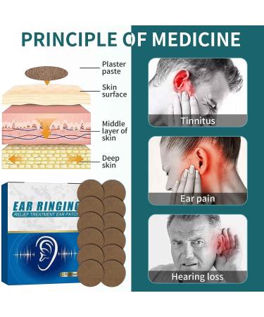 Tinnitus Relief Patches - Natural Herbal Treatment for Ear Ringing, Pain & Hearing Loss - 12Pcs (1 Box) - Buy Online on GoSupps.com