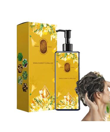 GodbTG Long Lasting Plant Based Hair Dye Hair Color Shampoo for Gray Hair Coverage Nourishing Plant Based Hair Color Style 1 Dark Brown