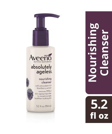 Aveeno Absolutely Ageless Nourishing Daily Facial Cleanser - Blackberry Extract - 5.2 fl. oz - Buy Online on GoSupps.com