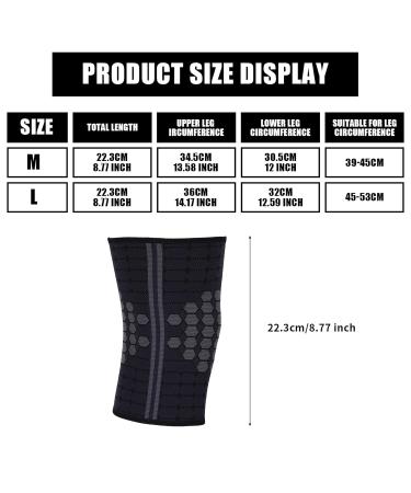 Fadcaer Thigh Compression Sleeve 2PCS - Hamstring Support Wrap for Men and Women - Prevent Muscle Strain and Injuries - Size M - Buy Online on GoSupps.com