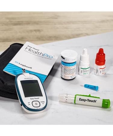 HealthPro Glucose Monitoring Meter with Lancing Device & 10 Lancets - Accurate Blood Sugar Testing Kit - Buy Online on GoSupps.com