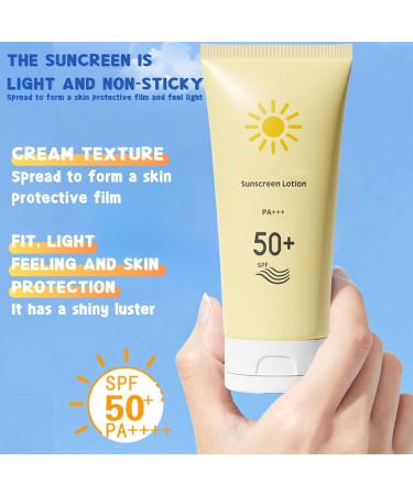 Sunscreen SPF 50+ UV Protection - Face Sun Cream SPF 50 - SPF 50 Face Moisturiser - Sun Cream for Women - Refreshingly Non-Sticky Moisturization - Mild Sun Cream for Even Skin Tone - Buy Online on GoSupps.com