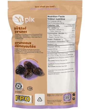 Yupik Pitted Prunes 256 g Gluten-Free Kosher Dried Fruits Dried Plums No Pits Naturally Sweet No Added Sugar Healthy Snacks Source of Fiber - Buy Online on GoSupps.com