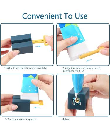 Set of 4 Waenerec Rolling Toothpaste Squeezer - Bathroom Organizer and Tube Squeezer Tool for Toothpaste, Lotion, and Ointment - Buy Online on GoSupps.com