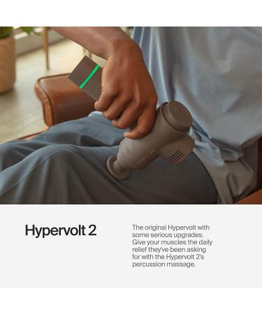 Hypervolt 2 Handheld Percussion Massage Gun with Quiet Glide Technology | 3 Speeds, 5 Interchangeable Heads | Relieve Sore Muscles & Stiffness - Buy Online on GoSupps.com