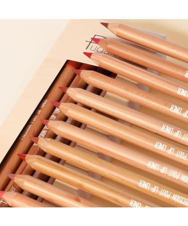 12 Colors Matte Lip Liner Pens Set - Moisturizing Long-Lasting & Non-Sticking Lip Makeup Pencils - Buy Online on GoSupps.com