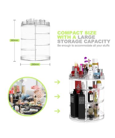 Boxalls 360 Rotatable Makeup Organizer - Large 8-Layer Skincare & Cosmetics Storage - Transparent Beauty Carousel for Perfumes & Makeup - International Shipping Available - Buy Online on GoSupps.com