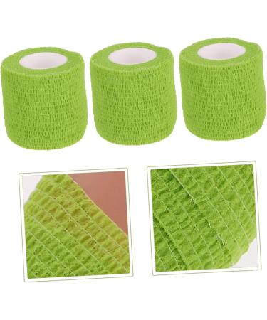 FOMIYES Pet Sports Fixing Bandages - Self-Adhesive Cohesive Protective Tape for Pet Injuries - 3 Rolls Green 5x5x5cm - Ideal for Veterinary Care and Pet First Aid - Buy Online on GoSupps.com