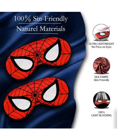Mukveitn Silk Sleep Mask for Kids 2PACK - Adjustable Lightweight Eye Mask for Boys, Women, Men - Ideal for Sleeping, Travel, Parties - Includes 1 Storage Bag - Buy Online on GoSupps.com