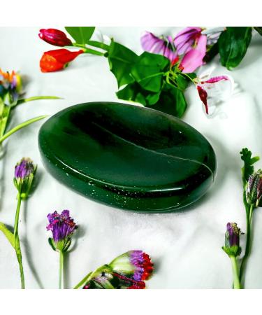Opalite Crystal Worry Thumb Stone - Natural Healing Calming Meditation Reiki Stress Relief - Green Jade - Buy Online on GoSupps.com