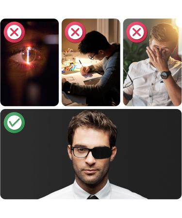 Buy 12pcs Reusable Large Size Black Eye Patches for Adults & Kids - Non-Woven Amblyopia & Strabismus Glasses Eye Patch - Ships Internationally - Buy Online on GoSupps.com