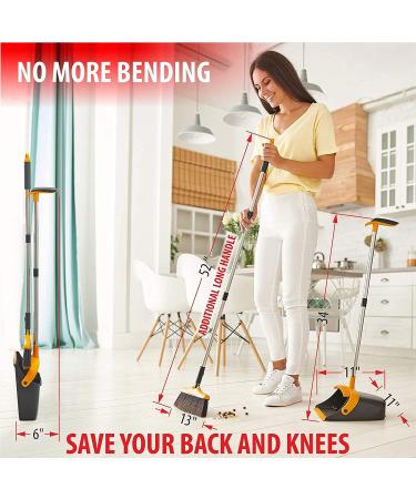 Long Handle Broom and Dustpan Set - Kitchen and Lobby Combo for Floor Cleaning - Buy Online on GoSupps.com
