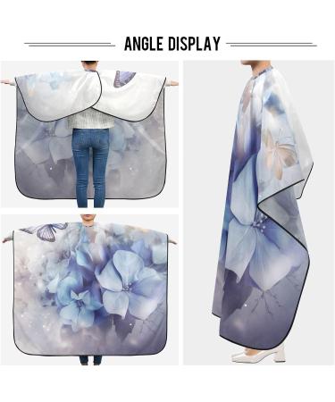 Waterproof Barber Cape - Hydrangea Purple & Cheetah Haircut Bib for Men & Women | Unisex Hair Cutting Cape Best Quality & Fast Shipping Worldwide - Buy Online on GoSupps.com
