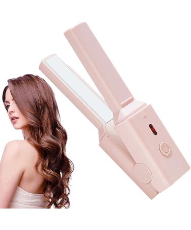 Small Curling Iron - Electric Hair Straightener Curler Safe Professional Curling Wand for Women of Straight and Curly Hair Wynott Pink - Buy Online on GoSupps.com