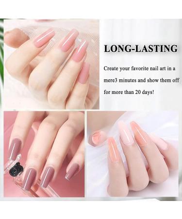TBeautfave Nude Pink Nail Polish Nude Nail Polish Fast Drying Nail Polish Long Lasting Nail Polish -Non-Toxic Water Based Breathable Nail Polish Natural Nail Varnish DIY Nail Art(Nude Pink) 08 - Buy Online on GoSupps.com