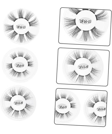 POPETPOP 3boxes Fake Eyelashes Dramatic Eyelashes Costume Eye Lashes Fiber Eyelashes Eye Makeup Accessories for Girls Waterproof Eyelashes False Eyelashes Ladies Dense Chemical Fiber - Buy Online on GoSupps.com
