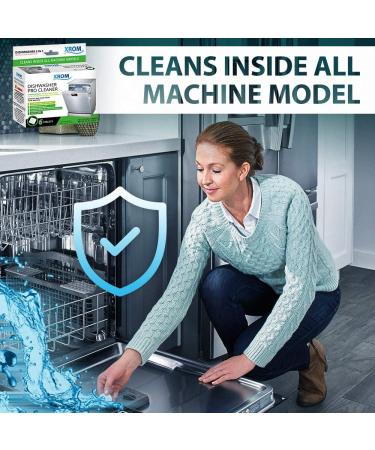 XROM Natural Dishwasher Cleaner & Descaler - Removes Odors & Hard Water Stains - Powerful Descale Solution - 6 Treatments - Original Scent - Buy Online on GoSupps.com