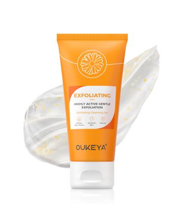 OUKEYA Gel Nettoyant Exfoliant Visage Exfoliation Douce Hautement Active 60 g Pour Peau Sensible