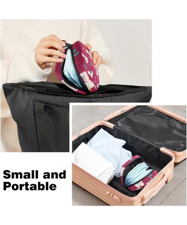 Alpaca Cactus Pattern Sanitary Napkin Storage Bag for Girls - Cute and Portable First Period Holder for Women - Large Capacity Multicoloured Travel Makeup Bag - Buy Online on GoSupps.com
