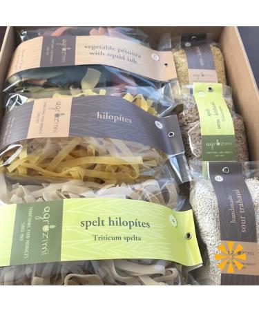 Agrozimi Spelt Hilopites Greek Pasta - 500g/17.6oz | Bronze Die-Cut Fettucine - Buy Online on GoSupps.com