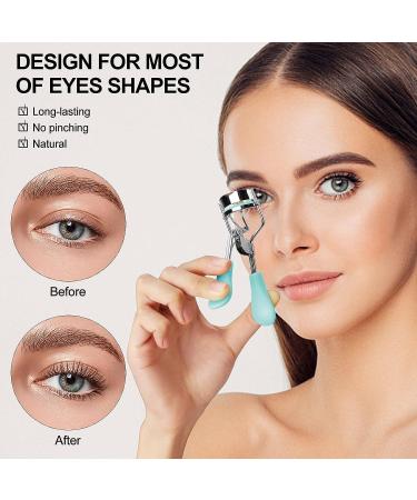 Zowor Eyelash Curler with Comb and Brush - Curved Lash Curler with 5 Silicone Refill Pads for Natural and Long-Lasting Curl - Perfect Make Up Gift for Women - Buy Online on GoSupps.com