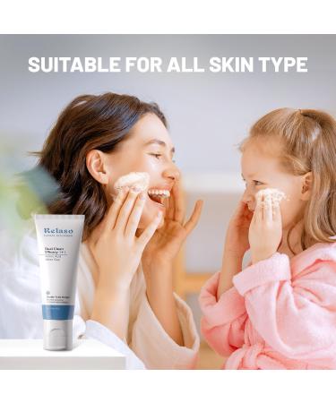 Hydrating Facial Cleanser - Dual-Tube Face Wash for All Skin Types | Amino Acid & White Clay Deep Clean Sunscreen Removal Oil Control Gentle Foaming pH-Balanced Unscented - Buy Online on GoSupps.com