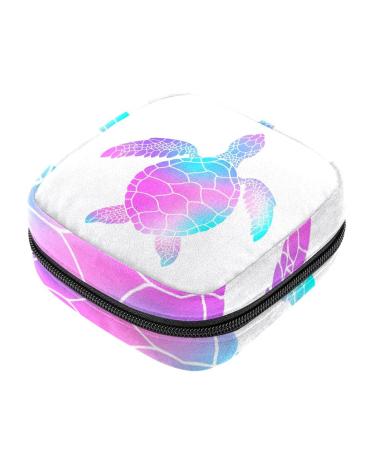 Women's napkin storage bag colorful turtle-underswatar menstrual cup portable women's bandages storage bags female menstruation first period bag