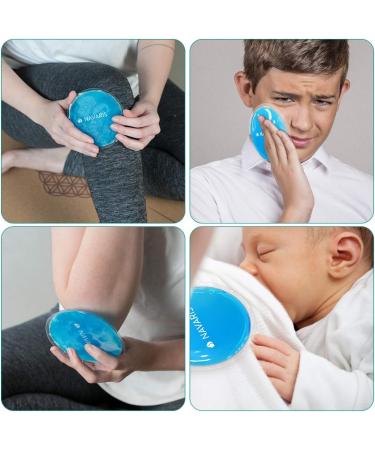 Navaris Reusable Gel Compress Set - 10 Cooling & Heating Pads with Cotton Covers for Eyes - Ideal for Pain Relief & Comfort - Buy Online on GoSupps.com