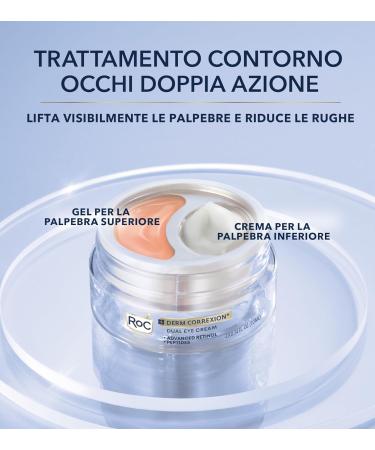 RoC Derm Correxion Dual Eye Cream with Advanced Retinol + Peptides for Puffy Eyes and Dark Circles 2 x 10mL - Buy Online on GoSupps.com