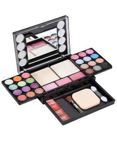 Opportunity shadow palette lt makeup pallet 37 bright colors matt and shimmer lip gloss blush brush brush cosmetic makeup eye shadow high pigmented palette for girls festival birthday gift 37 color