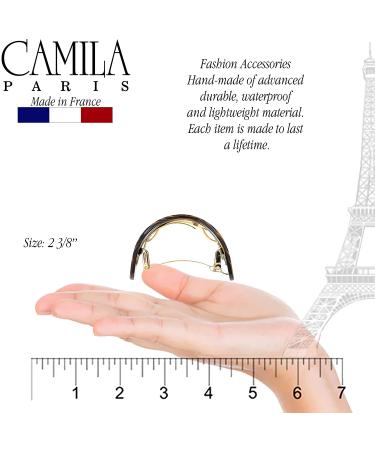 Camila Paris CP2982 French Handmade Hair Barrette Ponytail Holder - Strong Hold Grip Hair Clip for Women, Made in France Onyx - Buy Online on GoSupps.com