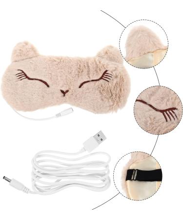 DOITOOL Heated Eye Cartoon USB Steam Warm Compress Eye Cover for Puffy Eyes - Khaki - Buy Online on GoSupps.com