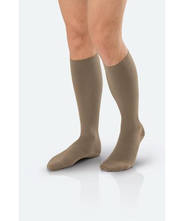 BSN Jobst ForMen Ambition KKL 2 AD Knee High Compression Stockings Regular Lace Khaki | International Shipping Available - Buy Online on GoSupps.com