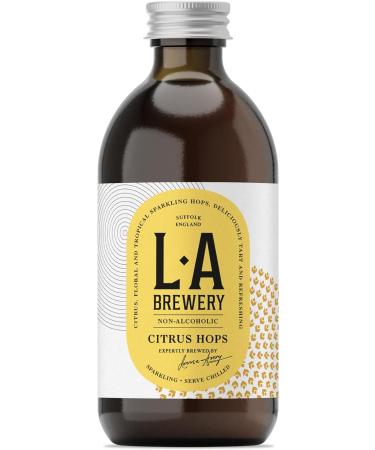 L.A Brewery Non Alcoholic Sparkling Craft Kombucha Drink Citrus Hops | Low Sugar Gluten Free & Vegan | Brewed in the UK (12x330ml Bottles) - Buy Online on GoSupps.com