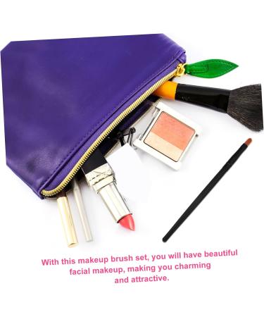 Mikinona 10pcs Nose Shadow Brush Cosmetic Brush Makeup Kits Creme Blush Makeup Eyeshadow Wooden Handle - Buy Online on GoSupps.com