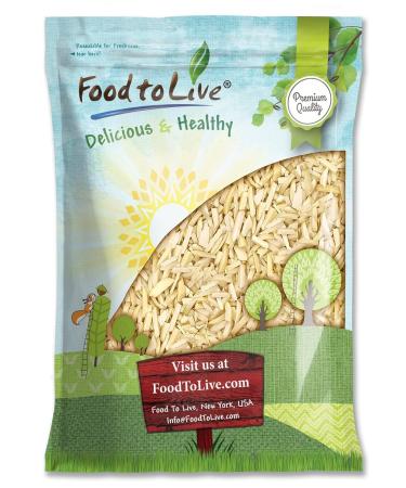 Blanched Slivered Almonds 8 Pounds Chopped Raw Blanched Almonds Unsalted Vegan Keto Kosher Bulk. High in Protein Vitamin E Riboflavin. Great for Cooking Baking Salads