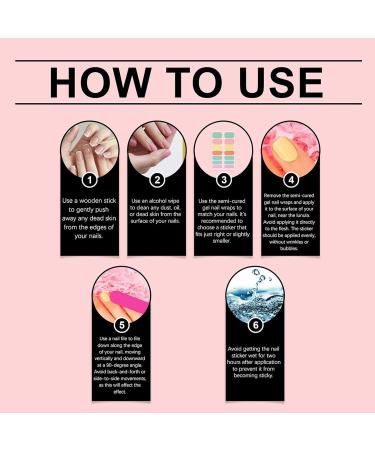 Gel Nail Polish Stickers | Gel Nail Stickers - Personal Care Products for Manicure Spa Summer Home Travel Bridal Daily Life Vacation Grooming Party Wedding - Buy Online on GoSupps.com