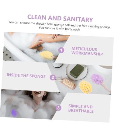 NOLITOY 4 Pcs Bath Ball Loofah Sponge - Honeycomb Shower Exfoliating Scrubbers for Baby & Skin-Friendly Cleaning Supplies - Buy Online on GoSupps.com