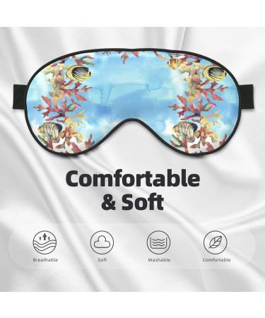 Buy Sea and Fish Adjustable Double-Sided Sleep Mask | Soft Eye Covers for Perfect Shading & Reduced Eye Edema - International Shipping Available - Buy Online on GoSupps.com