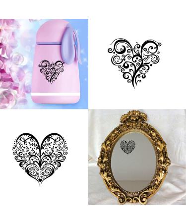 Tattoonova Heart Temporary Tattoos - 18 Sheets Black and White Love Heart Tree Folwer Leaves Designs for Adults - Fake Tattoo Kits for Neck, Arm, Hands, Leg - Buy Online on GoSupps.com