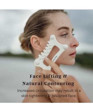 Premium Face & Body Gua Sha Tool | Lymphatic Drainage & Muscle Relief | Ceramic Gua Sha Facial Massage Board - Buy Online on GoSupps.com